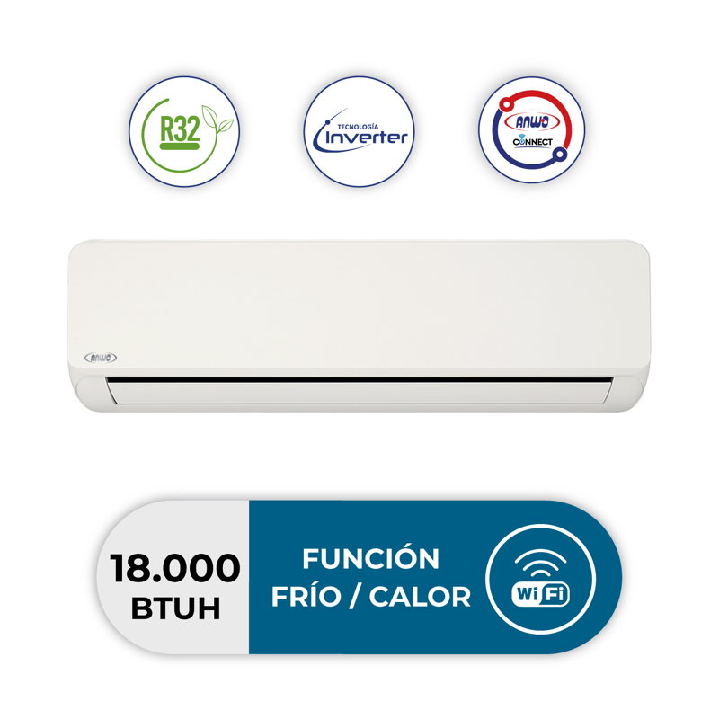 Eaa. Muro Ecoflow Frio/calor 18.000 Btuh R32 Inverter Wifi - 1