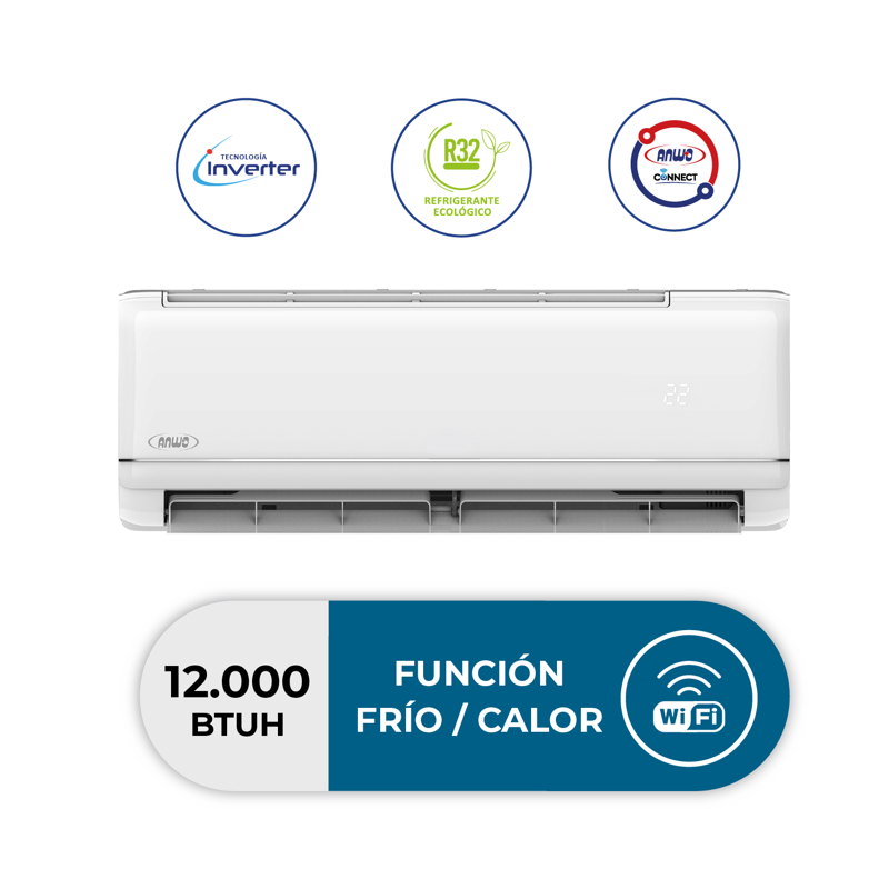 Eaa. Split Muro New Ecoflow 12000 Btuh Inverter R32 Anwo - 1