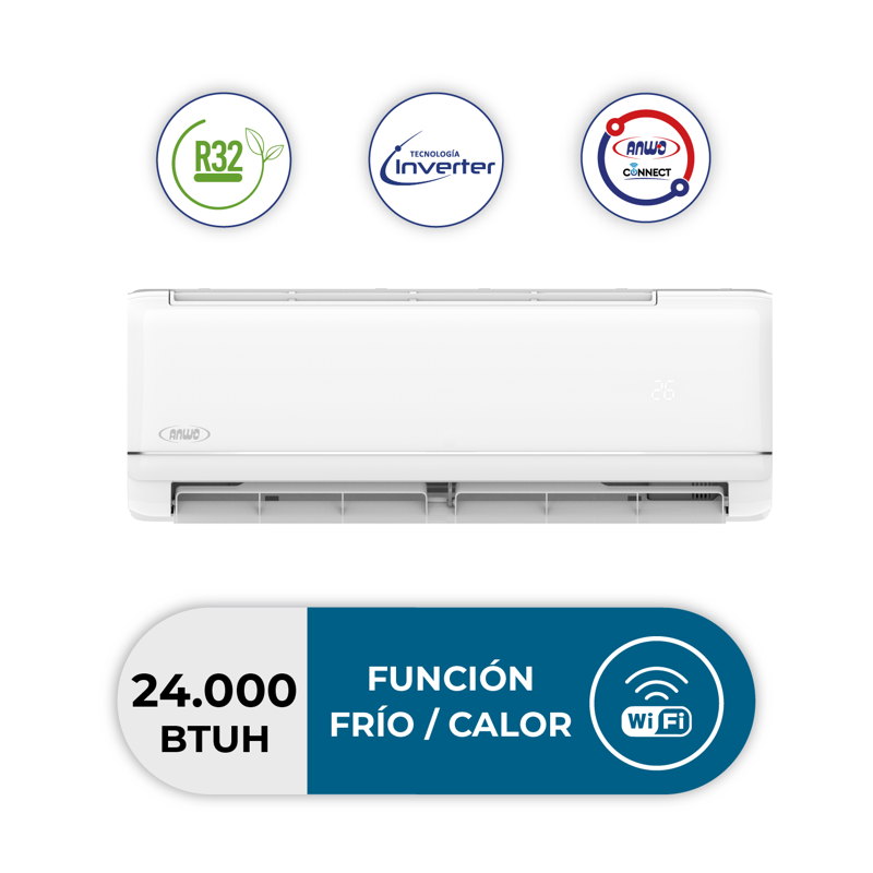 Eaa. Split Muro New Ecoflow 24000 Btuh Inverter R32 Anwo - 1