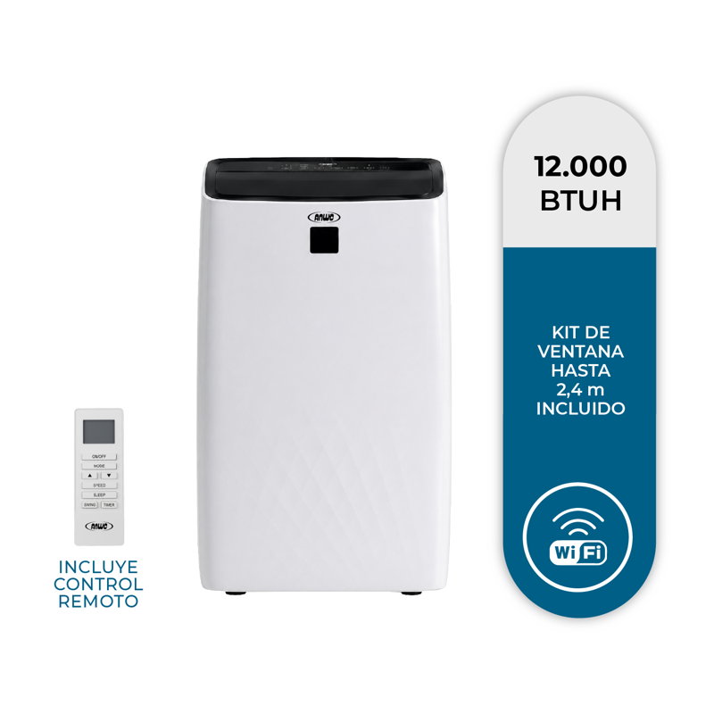Aire Acondicionado Portátil 12000 Btu Con Wifi Y Kit 2.5 M - 1