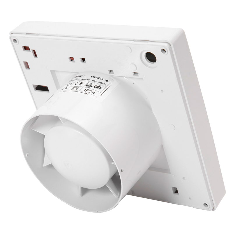 Extractor De Aire Para Baño Persiana Automatica Luz Piloto Timer Higrometro Qmax 98m3h 220v - image-3