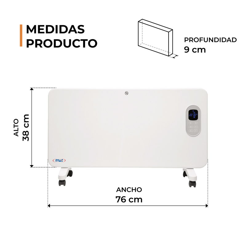 Panel Eléctrico Anwo Hom1500pwf 1500w C/wifi - image-5