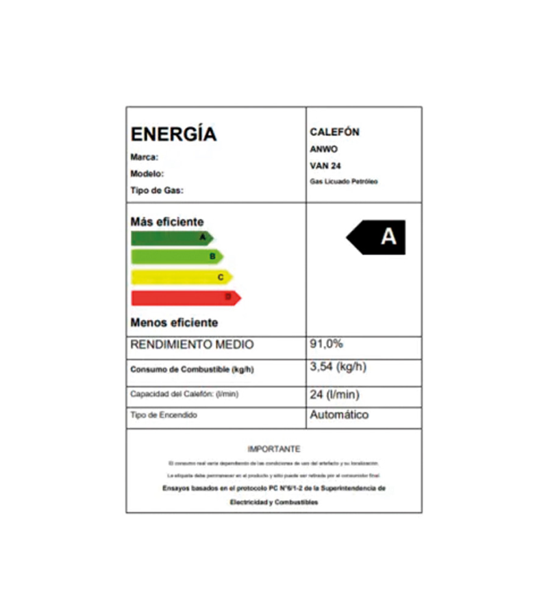 Calefón Anwo 24 L/m Hitech Hydro 42 Tiro Forzado Lpg - image-7