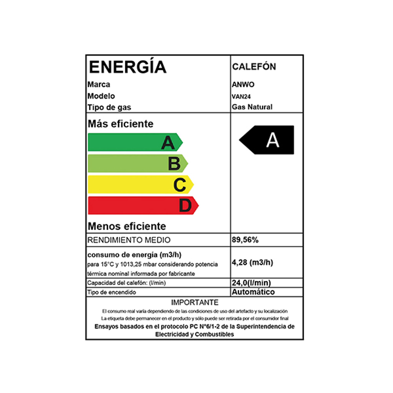 Calefón Anwo 24 L/m Hitech Hydro 42 Tiro Forzado Ng - image-6