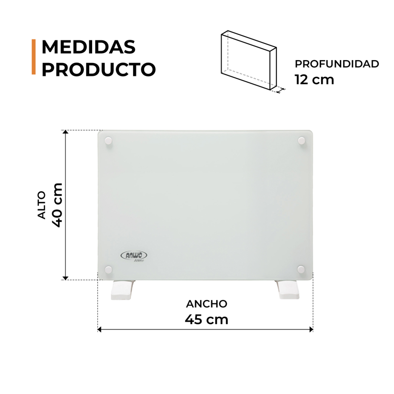 Panel Eléctrico Vidrio Anwo Ndfl.1000v 1000w C/wifi - image-5