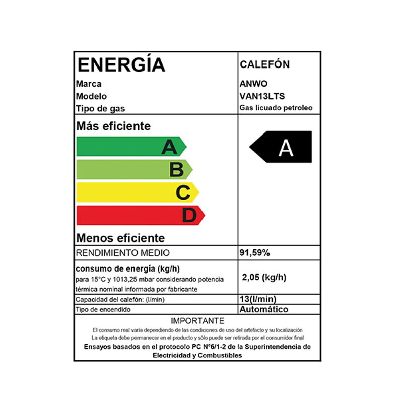 Calef?n Anwo 13 L/m Hitech Hydro 23 Tiro Forzado Lpg + Bomba Presurizadora Bbapresanwo-9/26 - image-2
