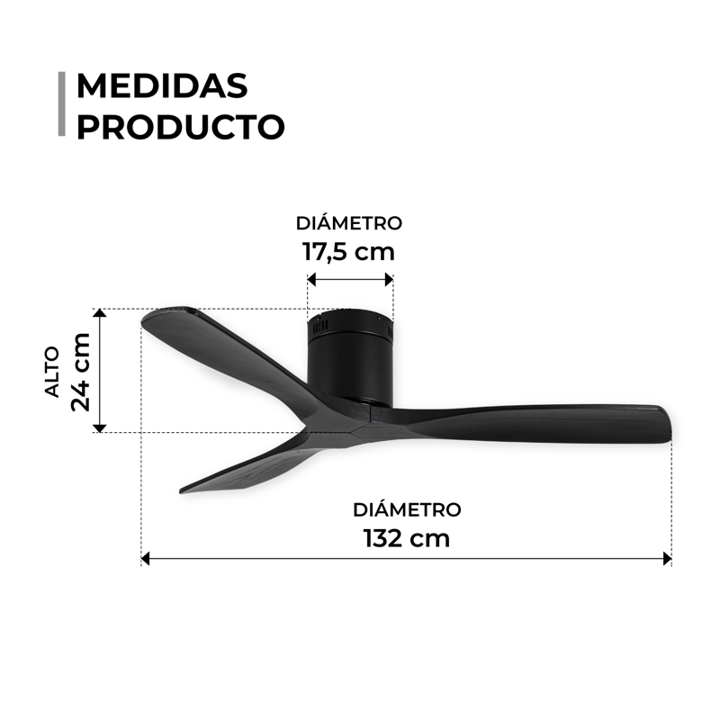 Ventilador Terraza Madera Brezza Color Nogal - image-4