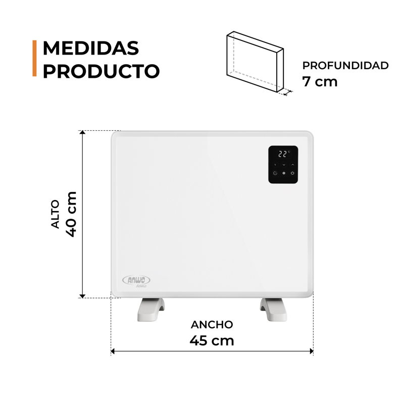 Panel Eléctrico Liso Anwo Ndfl.600a 600w C/wifi - image-5
