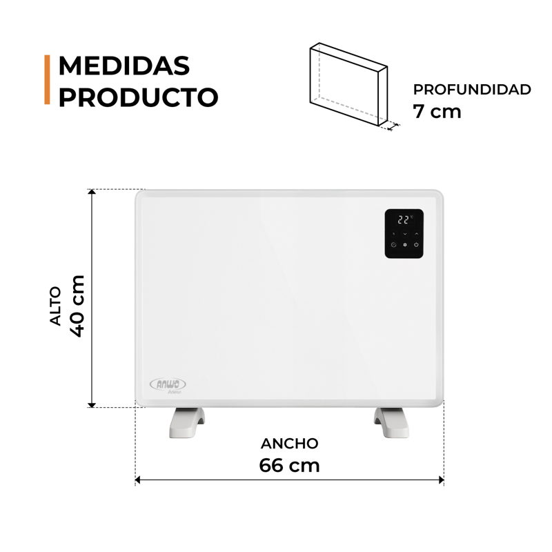 Panel El?ctrico Liso Anwo Ndfl.1200a 1200w C/wifi - image-5