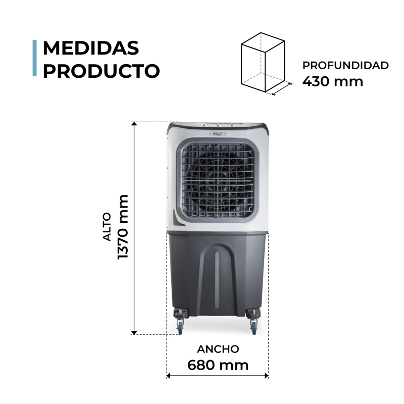 Enfriador Evaporativo Portatil Comercial 5.500mch - image-4