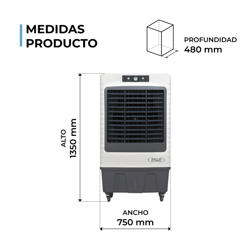 Enfriador Evaporativo Portatil Comercial 8.000mch - image-4