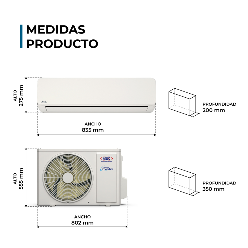 Eaa. Muro Ecoflow Frio/calor 18.000 Btuh R32 Inverter Wifi - image-5