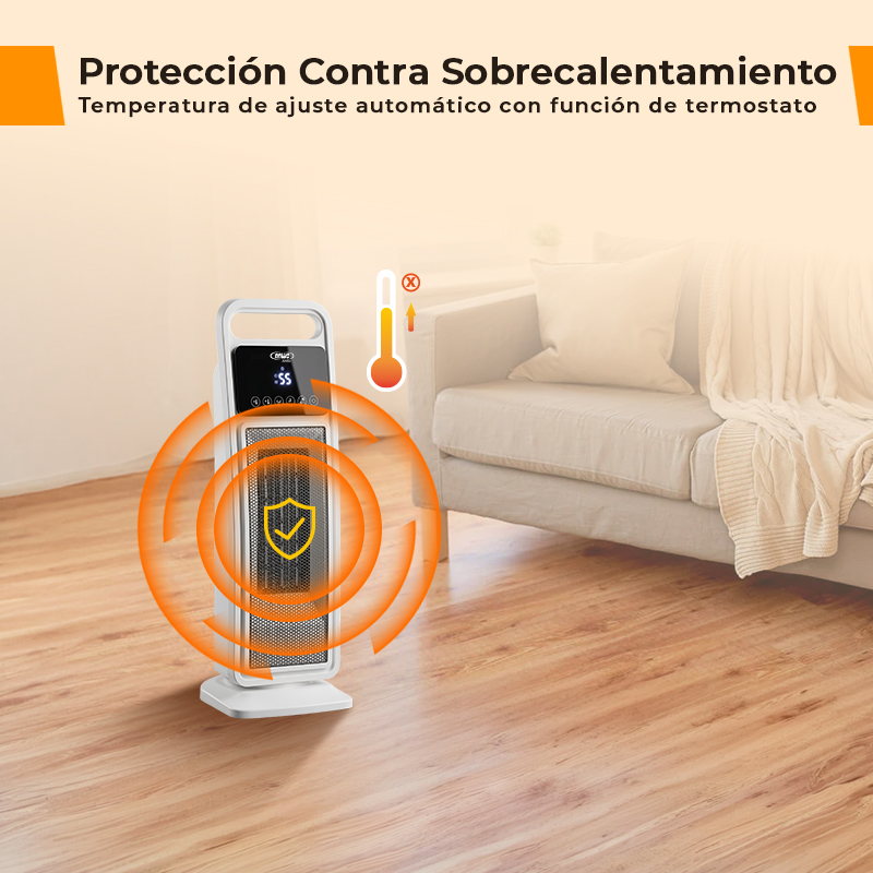 Calefactor Electrico Anwo Ptc 2000w Torre Blanco - image-4