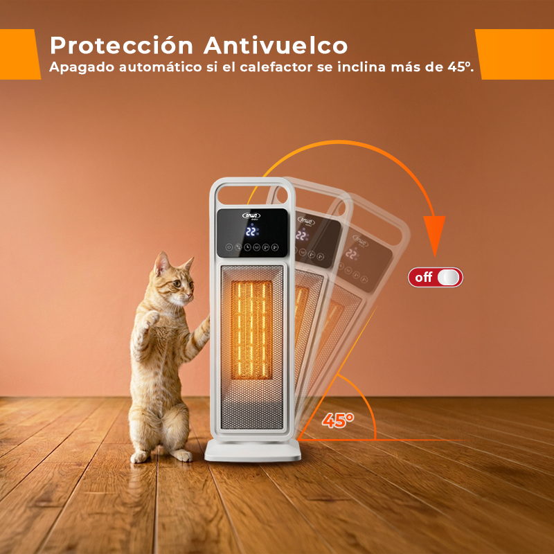 Calefactor Electrico Anwo Ptc 2000w Torre Blanco - image-7