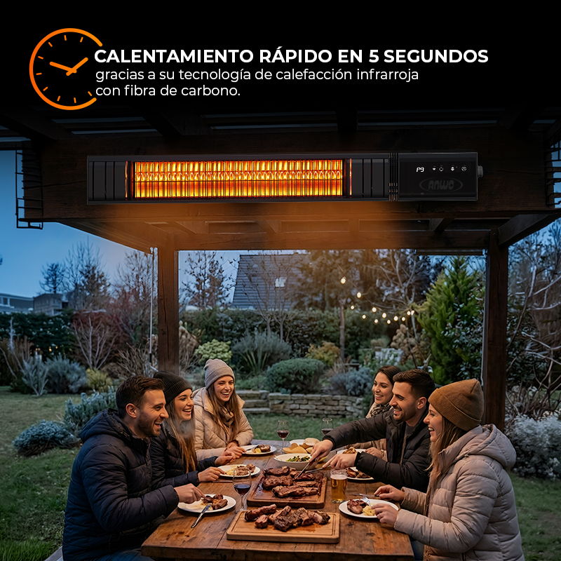 Calefactor De Terraza Muro 2000 Watts Con Wifi T17-gr20b - image-3