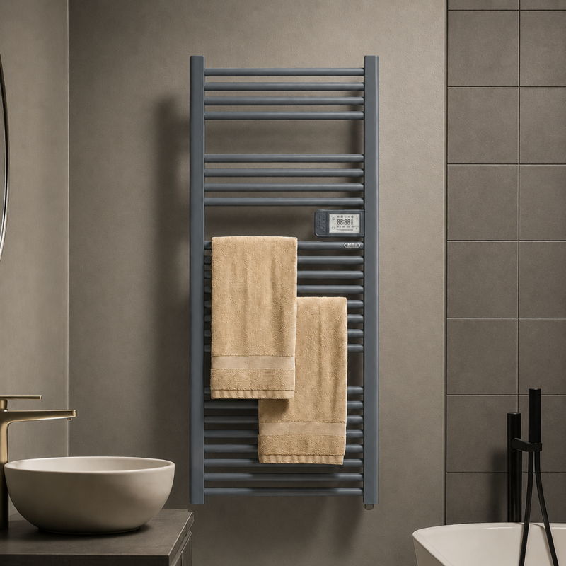 Toallero Eléctrico Tubular Anwo Fl.750g 750w Gris Mate C/wifi - image-5
