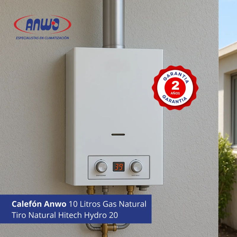 Calefón Anwo 10 L/m Hitech Hydro 20 Tiro Natural Ng - image-5