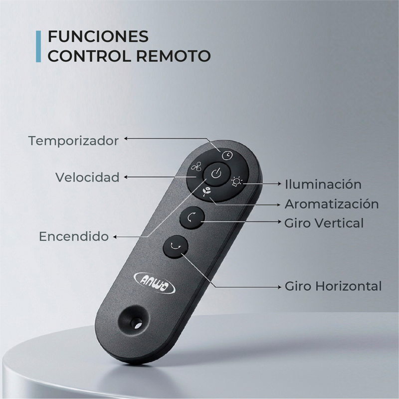 Ventilador Pedestal De Oscilación Completa 360° - image-6