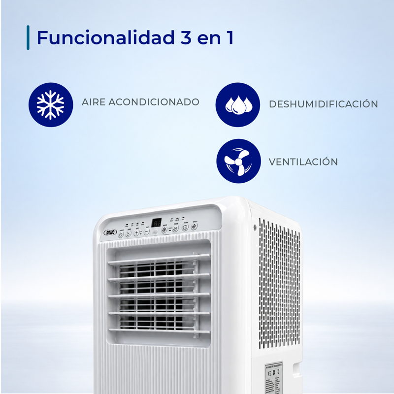 Aire Acondicionado Portátil 9000 Btu Solo Frio Con Wifi Y Kit 2.5 M - image-2