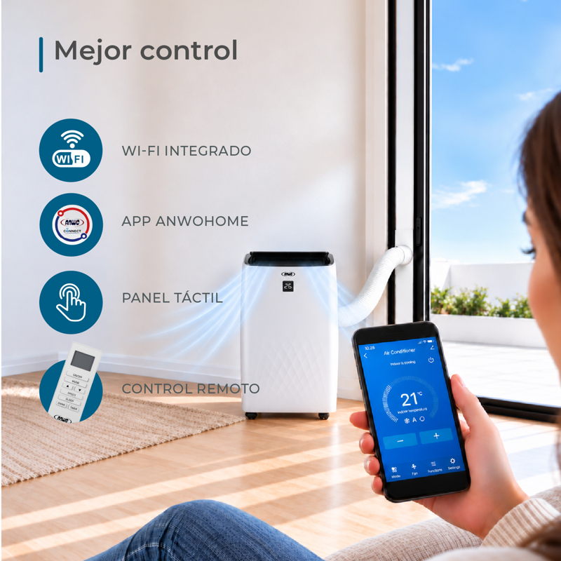 Aire Acondicionado Portátil 14000 Btu Con Wifi Y Kit 2.5 M - image-5