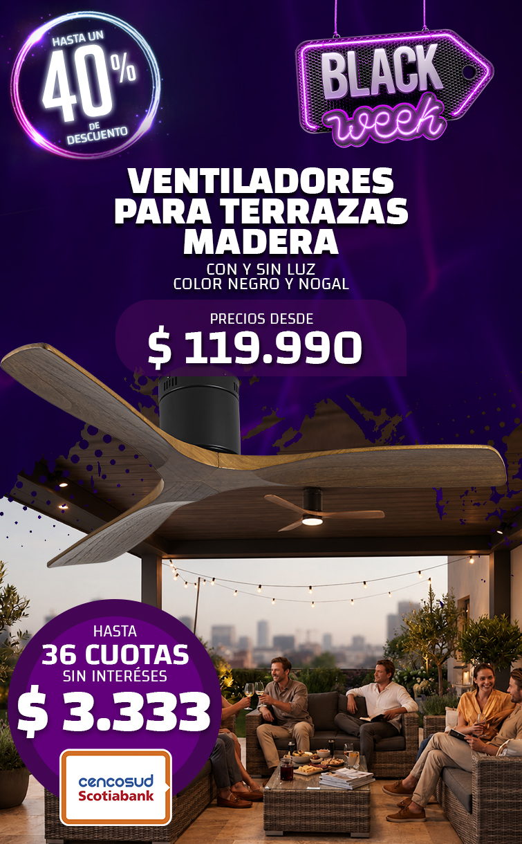 BLACK WEEK VENTILADORES TERRAZA