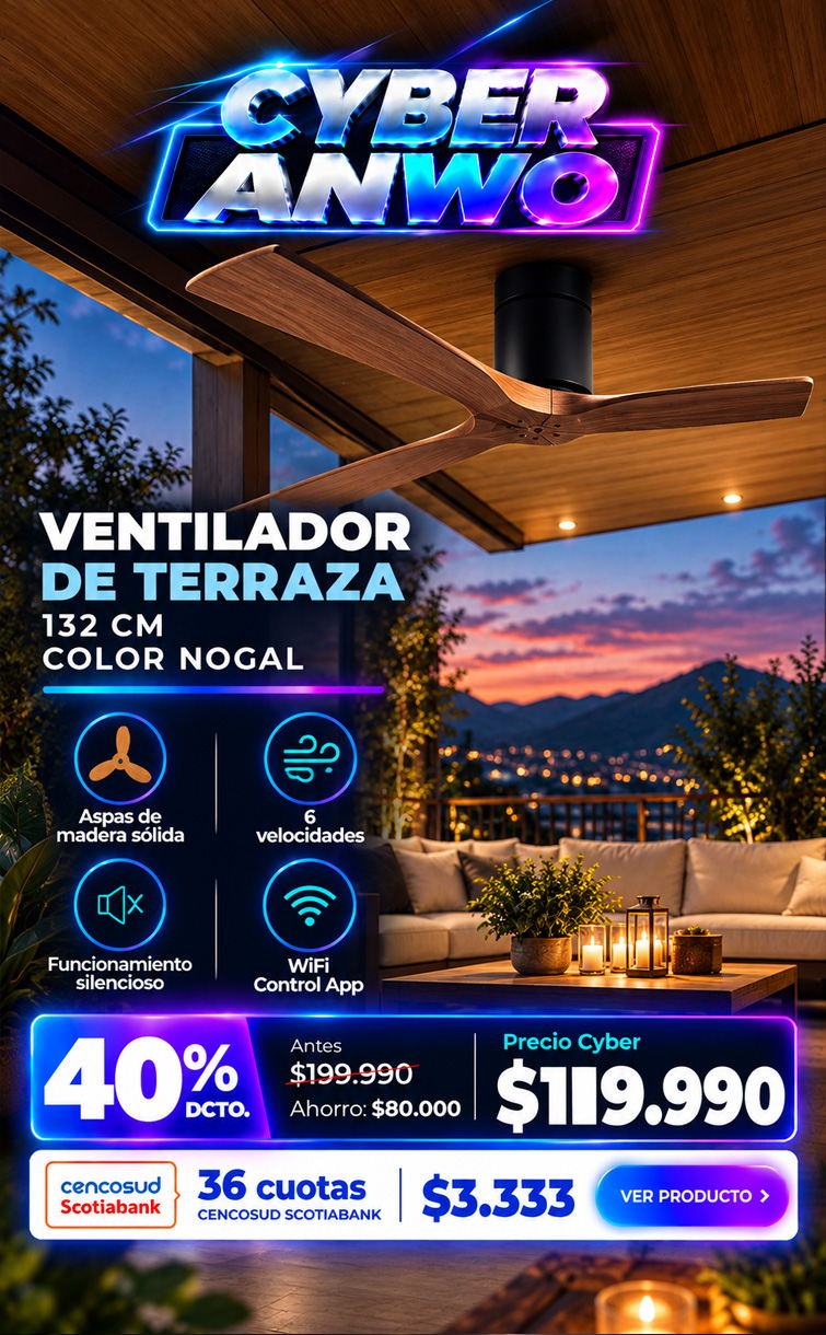octubre / cyber / ventilador terraza