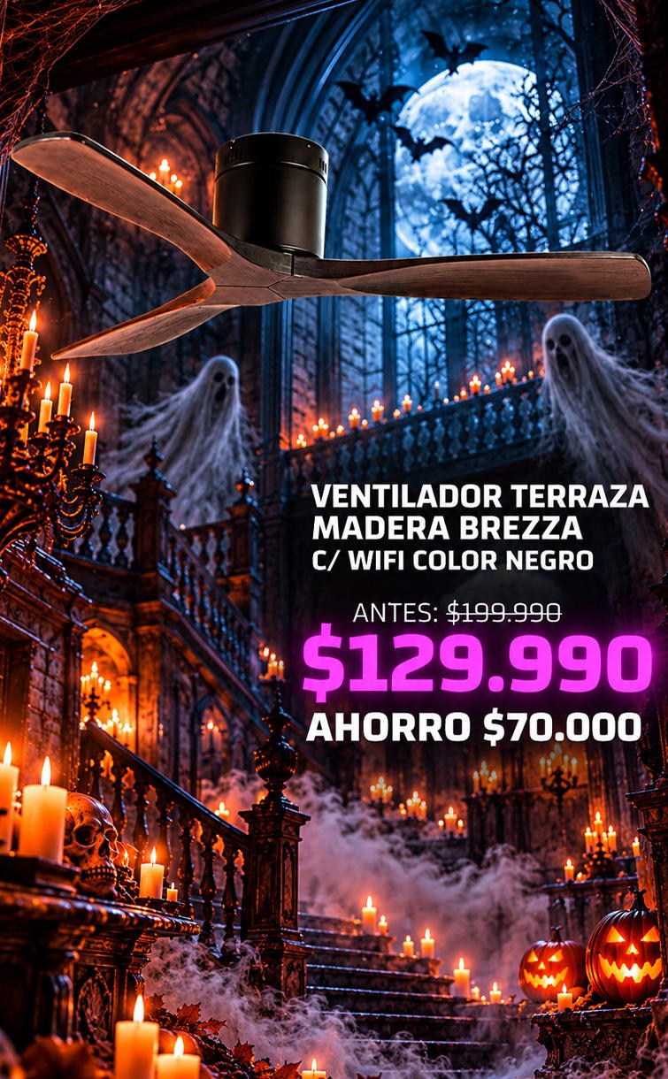 ventilador terraza halloween